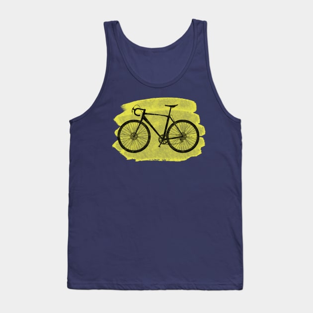 Cyclocross Bicycle Lemon Yellow Tank Top by TheWanderingFools